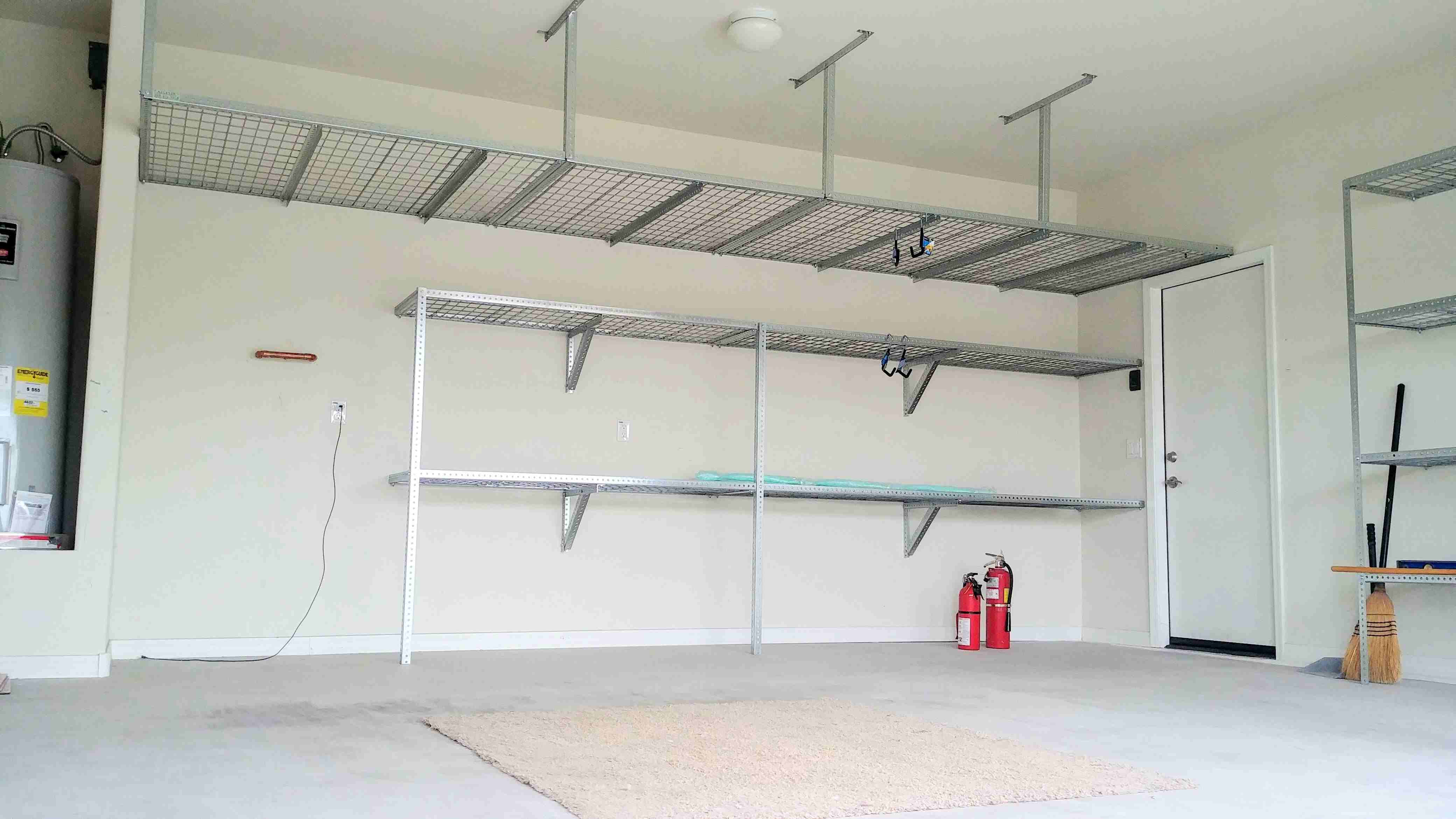 Custom overhead garage storage racks