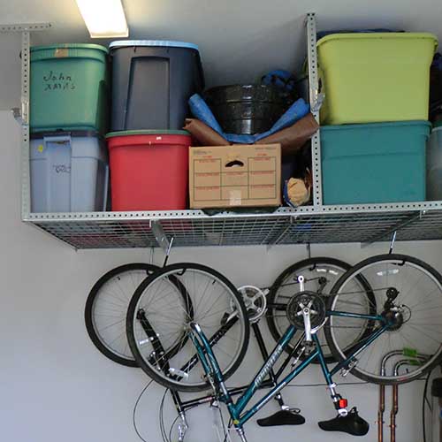 Overhead Garage Storage Shelves In, How Much Does It Cost To Install Garage Shelves