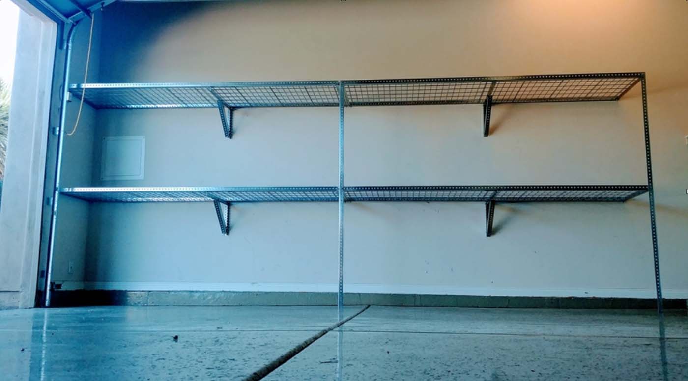 Wall mounted garage hanging racks