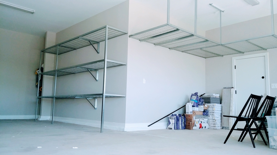 Garage Storage Shelves Gallery Heavy Duty Steel Shelves Two 4ft X 8ft Overhead Ceiling Storage Racks